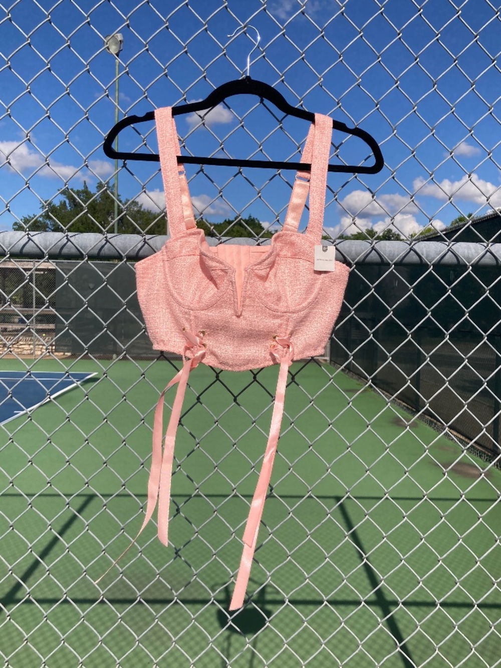 Pink Anthropologie Bustier Top